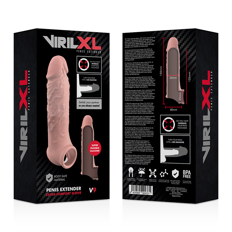 VIRILXL - NATURAL LIQUID SILICONE PENIS EXTENDER V9