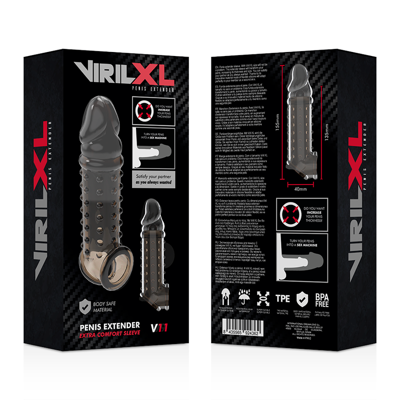 VIRILXL - PENIS EXTENDER AND SHEATH V11 BLACK