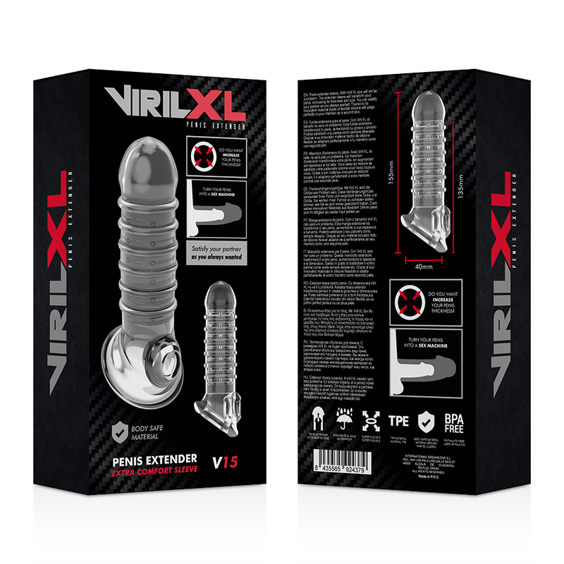 VIRILXL - PENIS EXTENDER AND TRANSPARENT SHEATH V15