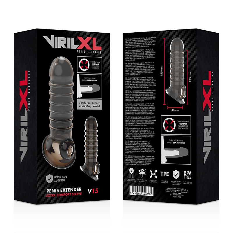 VIRILXL - PENIS EXTENDER AND SHEATH V15 BLACK
