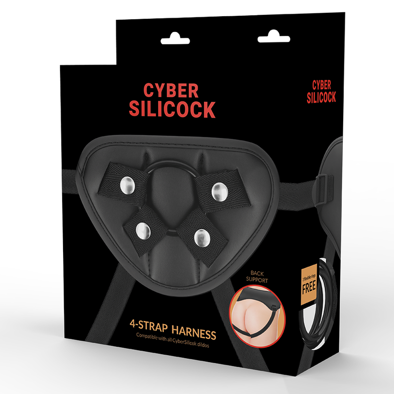 CYBER SILICOCK - STRAP HARNESS WITH 3 FREE RINGS