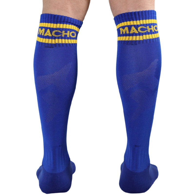 MACHO - ONE SIZE LONG SOCKS BLUE