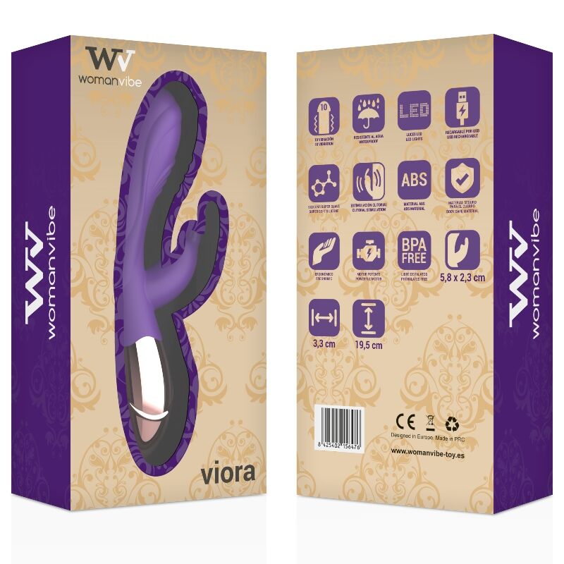 WOMANVIBE - VIORA RECHARGEABLE SILICONE VIBRATOR FOR WOMEN