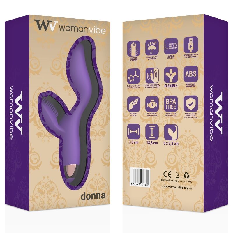 WOMANVIBE - RECHARGEABLE SILICONE VIBRATOR DONNA