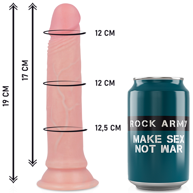 ROCKARMY - AVENGER PREMIUM LIQUID SILICONE HARNESS + DILDO 19 CM -O- 3.98 CM